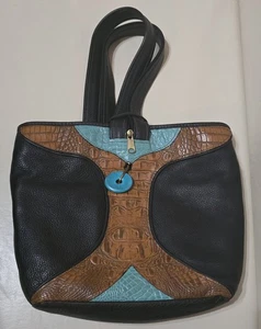 Mochila Bandolera 13" Capital Art Festival Bandolera Ajustable Cuero Turquesa - Imagen 1 de 16