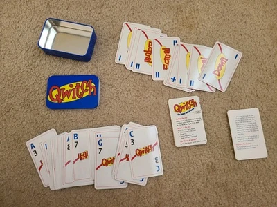 Qwitch The Quick-Switch Card Game Out of the Box Games 2005 Tin - Image 1 of 4