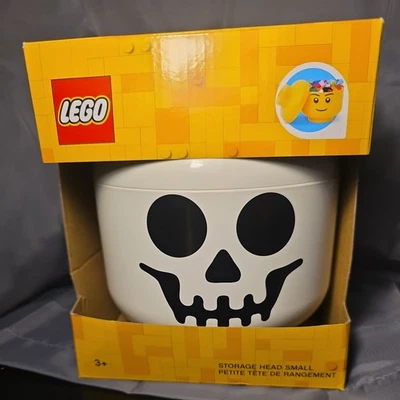 LEGO Storage Head Small Skeleton Skull Container Halloween New - Image 1 of 4