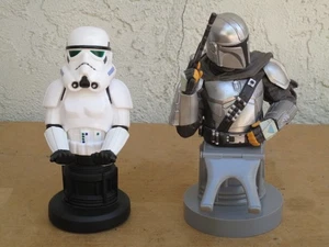 Star Wars StormTrooper & Madalorian Controller Holders Xbox PS Wii by Cable Guys - Picture 1 of 21