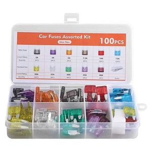 100pcs MINI Blade Fuse Assortment Auto Car Motorcycle SUV FUSES Kit APM ATM - Picture 1 of 14