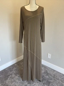 Soft Surroundings Riley Dress Long Sleeve Maxi Ribbed Large Lagenlook - Picture 1 of 9