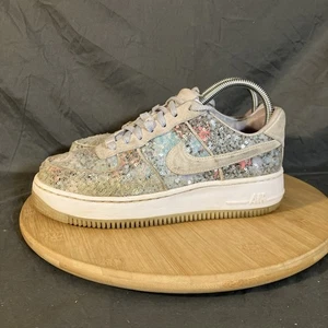 Nike Air Force 1 Upstep Low Glass Slipper Women 7.5/38.5 Gray Leather 917589-500 - Picture 1 of 10