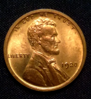1920 P Lincoln Wheat Penny Cent~Higher Grade~*Brilliant Uncirculated Choice Gem* - Image 1 of 4