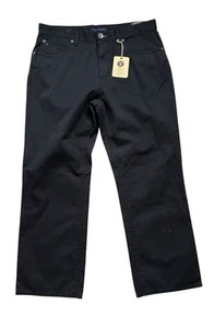 NEW Tommy Hilfiger Pants Mens Sz 36x30 Black Relaxed Freedom Fit 5-pocket Twill - Picture 1 of 12
