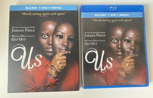 Us (Blu-ray + DVD, 2019, w/Slipcover) Lupita Nyong’o - Imagen 1 de 3