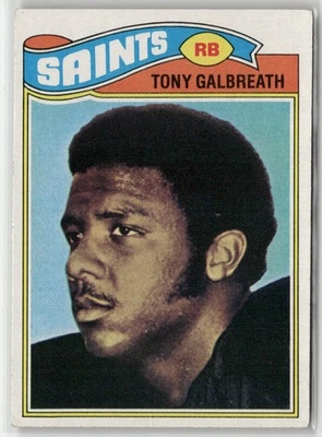 1977 Topps Tony Galbreath Rookie #257 New Orleans Saints RC,VGEX - Image 1 of 2