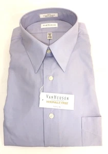 Van Heusen Wrinkle Free Poplin 17½ 34/35 long sleeve Men's lavender shirt: XL - Picture 1 of 7