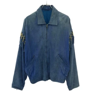 GIANNI VERSACE 1980's to 1990's Western Leather Jacket Vintage Used MESC-0 - Picture 1 of 10