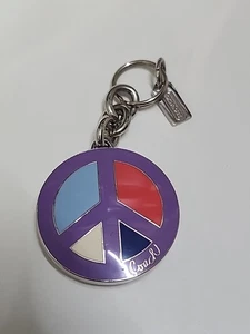 Llavero Coach Peace Sign Medallón Multicolor Metal Llavero con Dije - Imagen 1 de 7