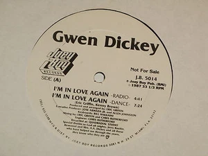 GWEN DICKEY i'm in love again 12" RECORD PROMO 1987 - Imagen 1 de 1