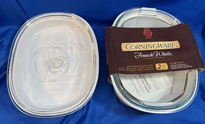 2 piatti da forno/casseruola Corning Ware bianco francese nuovi con etichette, nuovi senza etichette (2,5 qt, 1,8 ltr) - Foto 1 di 22