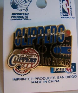 NBA Los Angeles Clippers Pin Stamped 1996 Imprinted Products Basketball OOP  - Picture 1 of 3