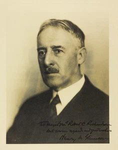 Henry L Stimson, FDR's Secretary Of War Inscribed & Signed Photograph - Foto 1 di 3