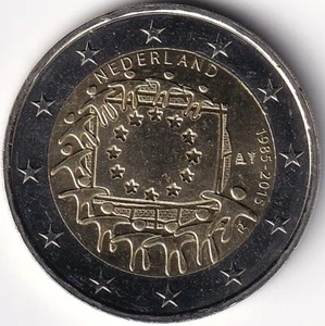 2 Euro Gedenkmünze Niederlande - 2015 - "30 Jahre Europaflagge" - Picture 1 of 2