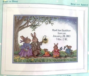 Needle Treasures Cross Stitch Kit 04424 BABY IS HERE Birth Record Personalize - Picture 1 of 3