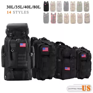 30L-120L Outdoor Travel Sports Backpacks Waterproof Rucksacks Camping Hiking Bag - Picture 1 of 46