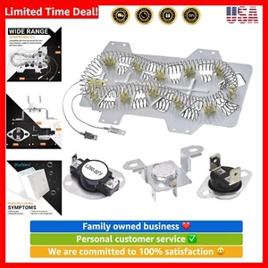 Premium Replacement Kit for Samsung Dryers: Heating Element, Thermostat, & Fuse - Picture 1 of 9