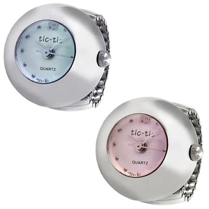 Women Finger Ring Watch w/ Expansion Stretch Stainless Steel Band, One Size Fit - Picture 1 of 6