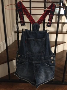 Cute! Little Girl’s Size 10 Regular Levi’s Strauss Shortall Adjustable Straps - Picture 1 of 6