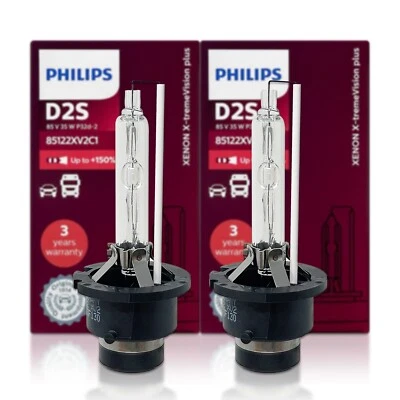 Philips X-TremeVision Plus D2S HID Xenon Headlight Bulbs 85122XV2C1 4800K 2-Pack - Image 1 of 4