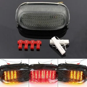 Smoke LED Taillight Turn Signals For Kawasaki ZZR600 ZZR250 ZX600E ZX11R/ZX11 T9 - Picture 1 of 4