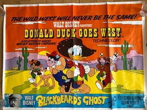 Donald Duck Goes West DB UK Quad (30"x 40") Rolled Poster Cult 1977 - Picture 1 of 9