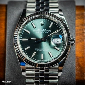Rolex Datejust 36mm 126234 Green Dial Jubilee Fluted Bezel Complete - Picture 1 of 14