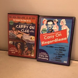 Peter Rogers Presents Carry On DVDs Regardless, Cleo, Jack & Cruising - Picture 1 of 5