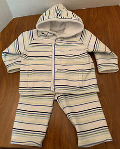 GAP. Baby Boys, 2pc Cotton Sweatshirt Hoody Pants Outfit. Size Newborn.