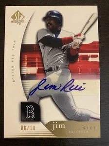 Jim RICEš„2005 SP Authentic GOLD Parallel Autograph AUTO #50 6/10 Red Sox HOFer - Picture 1 of 2