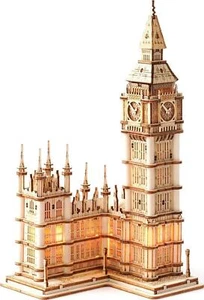 3D Holzpuzzle Big Ben Modellbausatz für Erwachsene zum Bauen, DIY Holzmodell Basteln - Bild 1 von 12