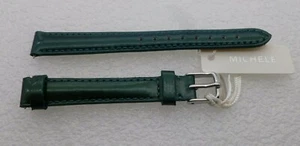 Genuine Michele 12 mm Jade Green Patent Leather Watch Band Strap New - Picture 1 of 4