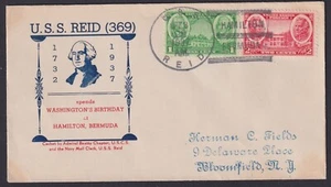 BERMUDA: (18782) U.S.S. REID SHAKEDOWN CANCEL/COVER 1937 - Picture 1 of 2