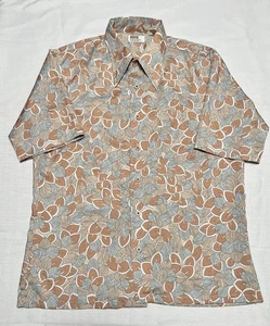 Vintage Montgomery Ward Men’s Button Down Short Sleeve Multi Color Pattern Large - Picture 1 of 2