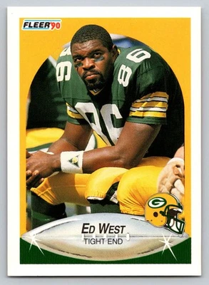 1990 Fleer #181 Ed West Rookie $$$ - Image 1 of 2