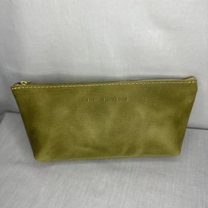 Portland Leather Goods 9x4" Utility Kosmetiktasche grün neu - Bild 1 von 5