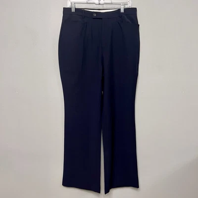 Gucci Women’s Navy Blue Dress Pants/Trousers Virgin Wool Size 48 Made In Italy - Image 1 of 4