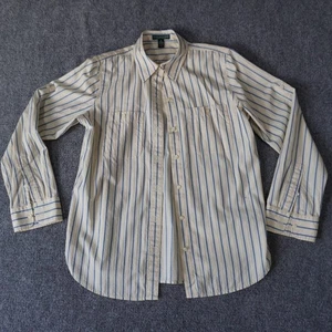Lauren Jeans Co Ralph Lauren Striped Button Down Shirt Women's Medium - Picture 1 of 10