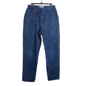 St. John’s Bay Relaxed Straight Jeans Damen 12 Dark Wash High Rise 100% Baumwolle - Bild 1 von 4