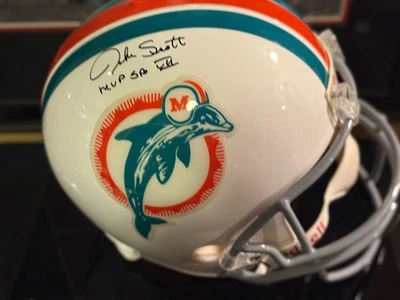 Casco autógrafo con logotipo de Super Bowl firmado por Jake Scott "SB VII 7 MVP" / TRI STAR CO Foto 1 de 4