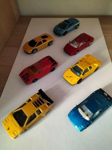 7 RARE LAMBORGHINI 1/64-1/55 HOT WHEELS/MAISTO/MATCHBOX/MAJORETTE/MCTOYS Vintage - Foto 1 di 2