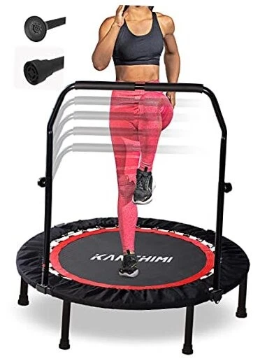 Kanchimi 40" Folding Mini Fitness Indoor Exercise Workout Rebounder 330lbs Black
