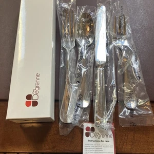 GUY DEGRENNE Beau Manoir Besteckset 4-teilig Messer Gabel Löffel Dinner Frankreich LESEN - Bild 1 von 5