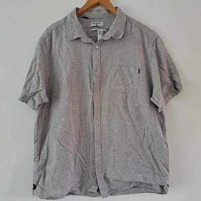 Billabong Shirt Mens XXL 2XL Grey Core Fit Short Sleeve Button Up Casual - image 1 of 4