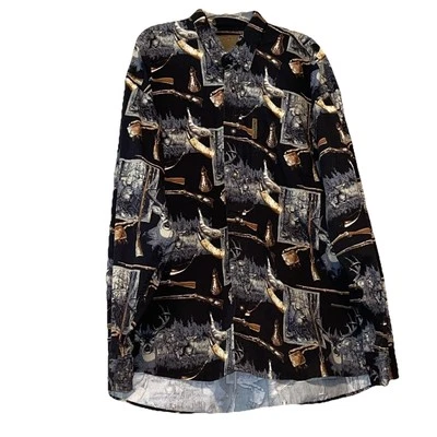 Legendary whitetails deer guns hunting shirt mens size large has pocket euc e120 - Image 1 of 4