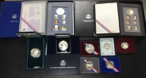 COMMEMORATIVE SILVER DOLLAR LOT 2-PRESTIEGE Sets, NOLAN RYAN, 40% IKE, CAPITOL & - Picture 1 of 21