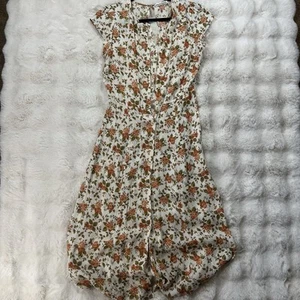 Reformation Dress Women's Size 6 Fauna Floral Button Front Midi Fit And Flare - Picture 1 of 12