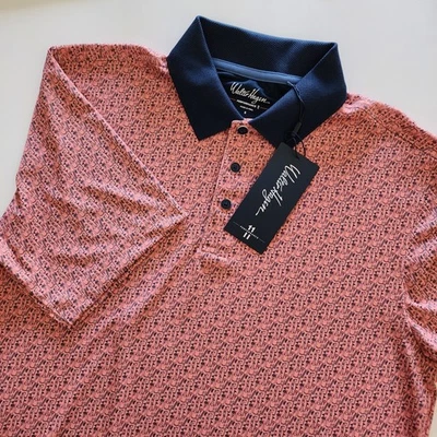 Рубашка поло для гольфа мужская Walter Hagen Performance P11 Bloody Mary коралловый принт размер S - Изображение 1 из 4