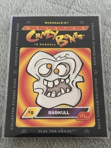2000 McDonald's - Monster Crazy Bones - #8 Raskull Sticker Card - Picture 1 of 1
